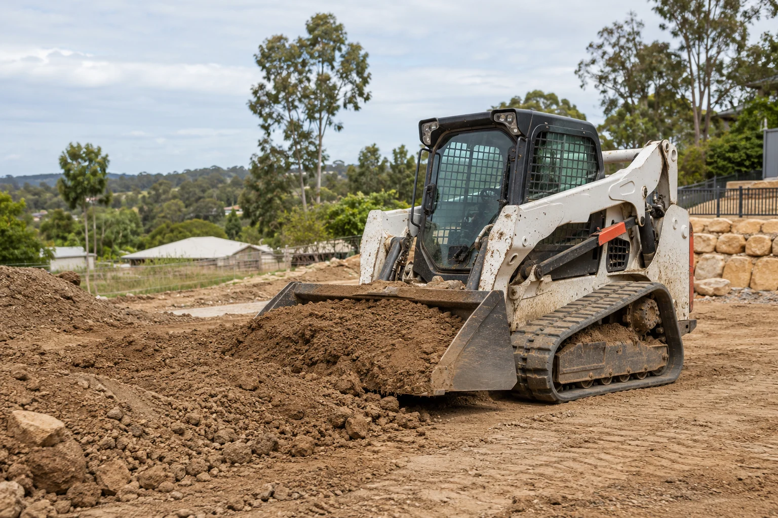 Bobcat Hire, illustrative Brisbane scene