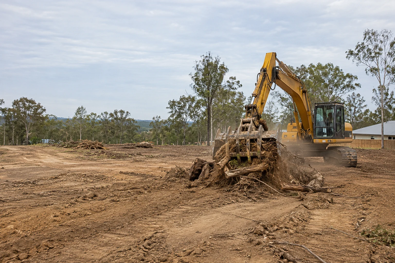 Site Preparation & Groundwork, illustrative Brisbane scene