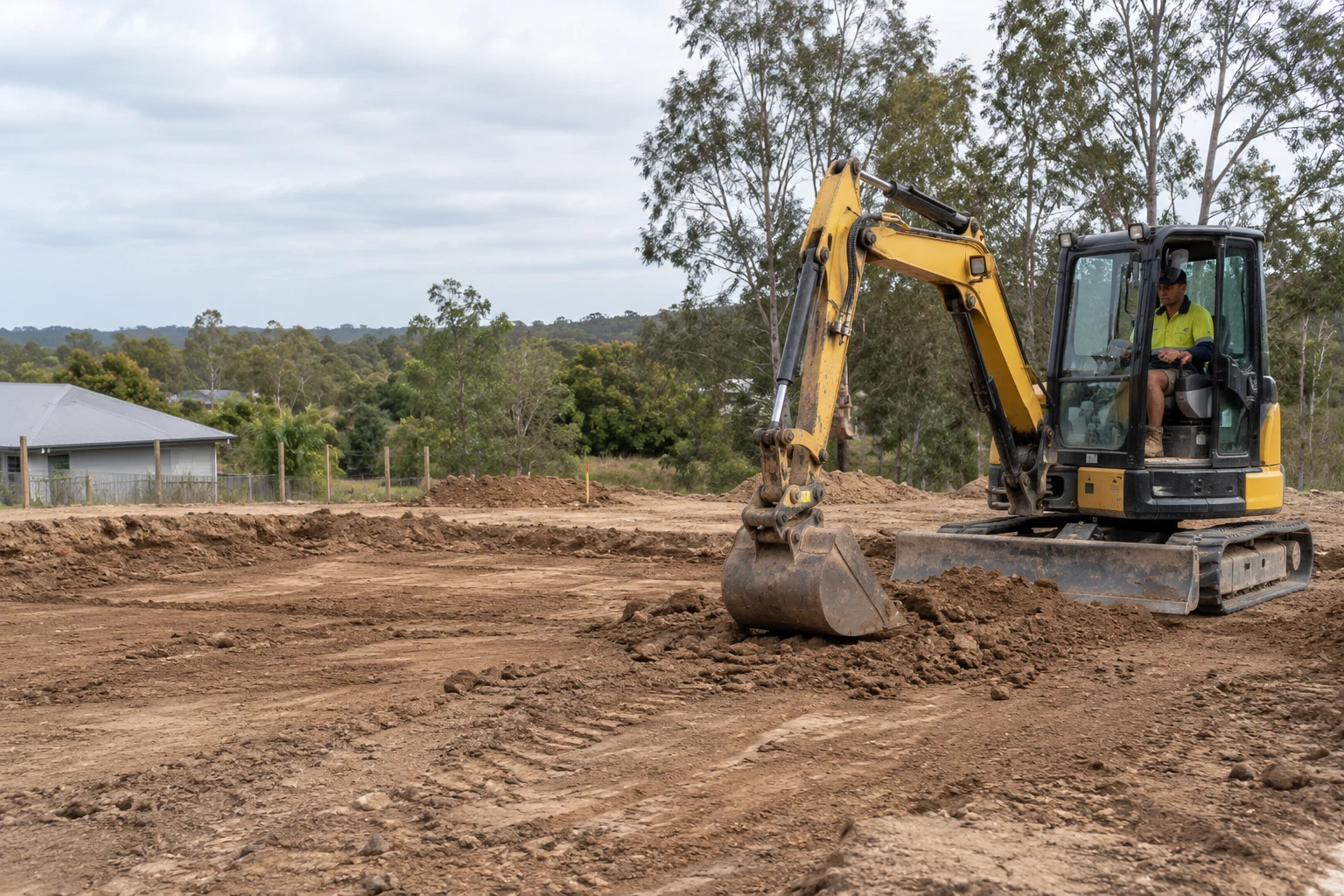 Illustrative levelling grading in a Brisbane setting